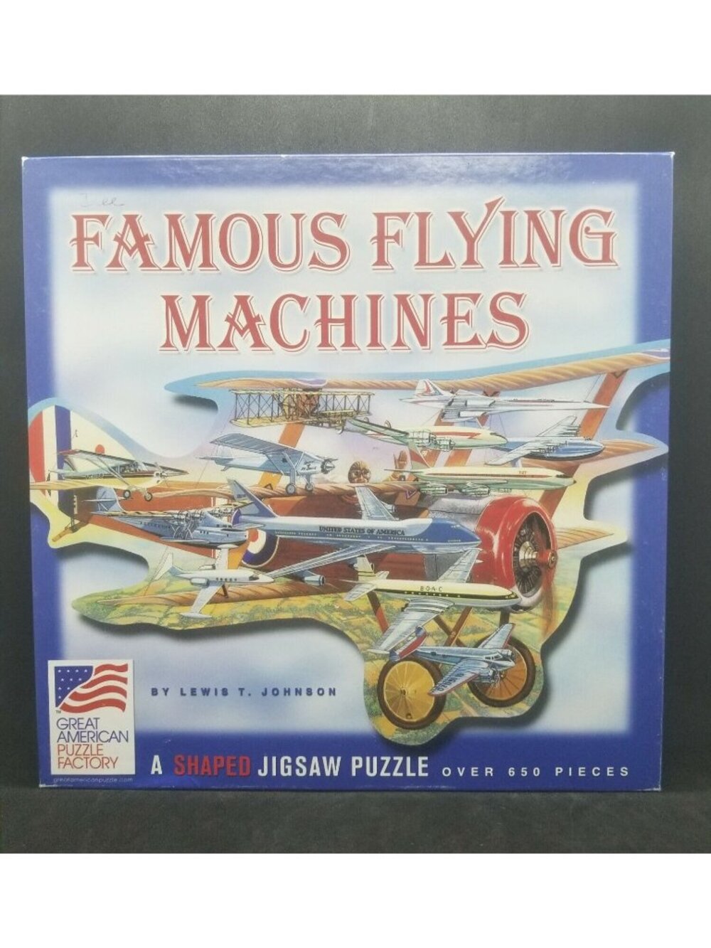 Famous Flying Machines Puzzle Airplanes Modern and Antique Shaped Jigsaw 650 Pc
